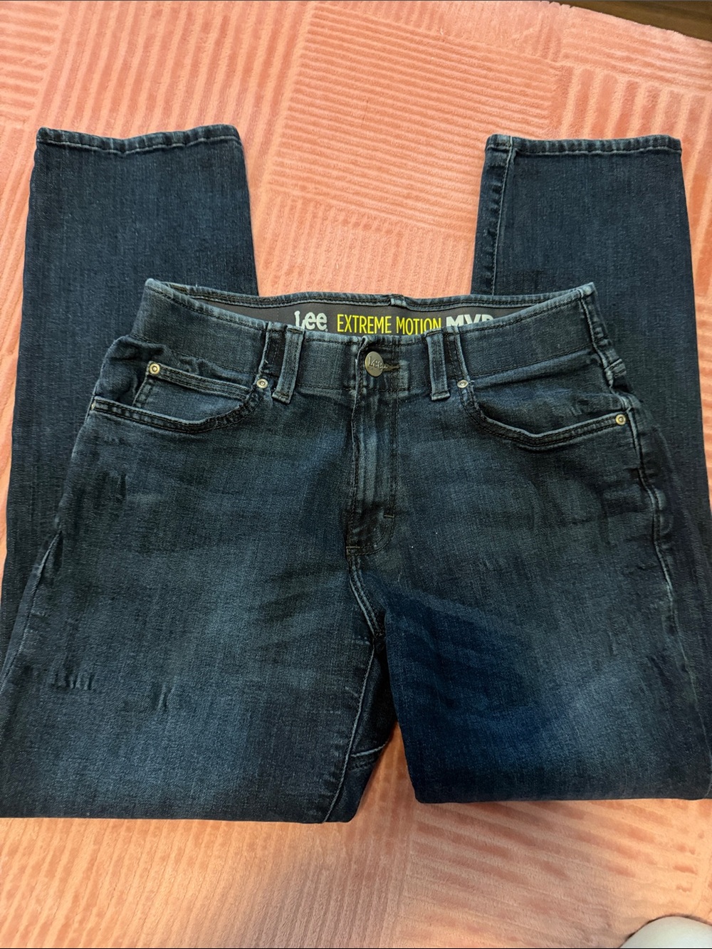 Lee Men's Slim Straight Jeans in Dark Blue Wash